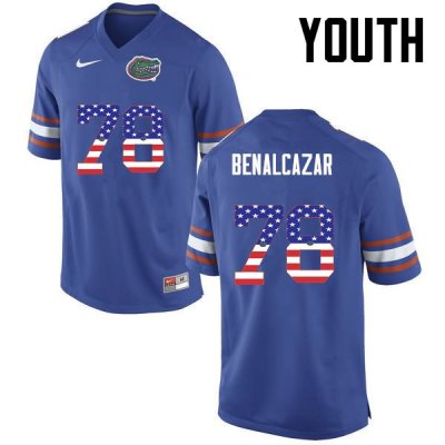 Youth Florida Gators #78 Ricardo Benalcazar NCAA Nike Blue USA Flag Fashion Authentic Stitched College Football Jersey VRJ6462QQ